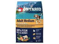 Sucha karma dla psów - ONTARIO dog ADULT MEDIUM fish - 12kg - miniaturka - grafika 1