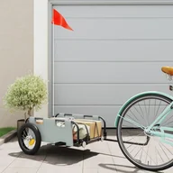Przyczepki rowerowe - vidaXL Przyczepka rowerowa, szara, tkanina Oxford i żelazo - miniaturka - grafika 1