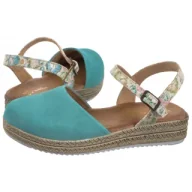 Sandały damskie - Sandały Turkusowe w Kwiaty 03065-06/00-5 (MA472-f) Maciejka - miniaturka - grafika 1