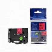 Papier do drukarek - Taśma zamiennik Brother TZ-441 / TZe-441, 18mm x 8m, czarny druk / czerwony podkład - miniaturka - grafika 1