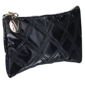 Kosmetyczki, organizery i kuferki - Inter Vion Gold & Black kosmetyczka pikowana mała czarna - miniaturka - grafika 1