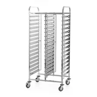 Wózki na żywność - Wózek 32xGN 1/1 transportowy ze stali nierdzewnej 740x550x1735 mm TECHNICA, Silver Line - miniaturka - grafika 1