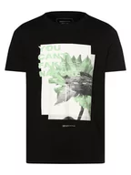 Koszulki męskie - Tom Tailor Denim - T-shirt męski, czarny - miniaturka - grafika 1