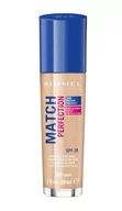 Podkłady do twarzy - Rimmel Match Perfection Podkład do twarzy 100 Ivory 30ml 1234584551 - miniaturka - grafika 1