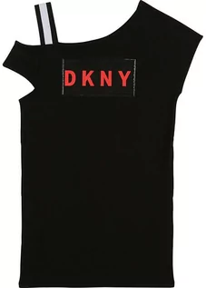 Sukienki i spódniczki dla dziewczynek - DKNY Sukienka w kolorze czarnym - grafika 1