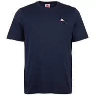 Koszulki męskie - Kappa Męski T-shirt, Regular Fit, Dress Blues, XXL - miniaturka - grafika 1