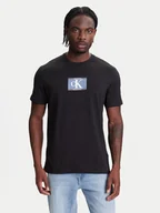 Koszulki męskie - Calvin Klein T-Shirt Box Tape Graphic LV04RC854G Czarny Regular Fit - miniaturka - grafika 1