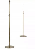 Świeczniki - ŚWIECZNIK PODŁOGOWY ZŁOTY kandelabr metalowy regulowany 82-154cm do salonu - miniaturka - grafika 1