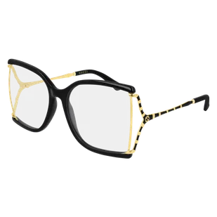 Okulary przeciwsłoneczne Gucci GG0592O 001 - Okulary korekcyjne, oprawki, szkła - miniaturka - grafika 1