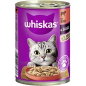 Mokra karma dla kotów - Whiskas Adult 1+ w sosie 12 × 400 g Wołowina - miniaturka - grafika 1