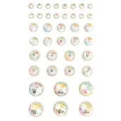 Dekoratorstwo - Kryształki samoprzylepne, 40 szt. opal - miniaturka - grafika 1