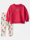 Bluzy i sweterki niemowlęce - carter's 2-częściowy zestaw w kolorze czerwono-beżowym - miniaturka - grafika 1