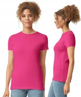 Koszulki i topy damskie - T-shirt Koszulka Damska Bawełna SOFTSTYLE Gildan GIL64000 RÓŻ Heliconia L - miniaturka - grafika 1