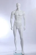 Manekiny wystawowe - M11-6 biały matowy lakierowany abstrakcyjny manekin mężczyzna - miniaturka - grafika 1