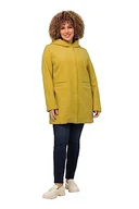 Kurtki damskie - Ulla Popken Damska kurtka z kapturem Curly Wool, żółty, 58-60 duże rozmiary - miniaturka - grafika 1