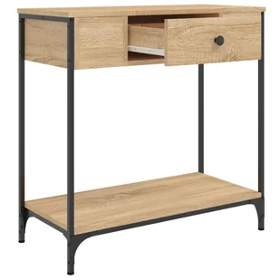 Stolik konsolowy, dąb sonoma, 75x34,5x75 cm Lumarko! - Konsole i sekretarzyki - miniaturka - grafika 6