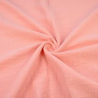 Pasmanteria - Tkanina Muślin double gauze łososiowy (Salmon) - miniaturka - grafika 1