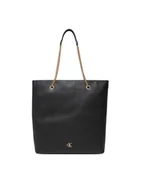 Torebki damskie - Calvin Klein Torebka Minimal Monogram Chain Tote LV04F3204G Czarny - miniaturka - grafika 1