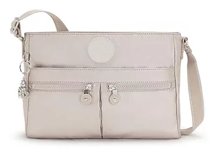 Kipling New Angie Mały Crossbody, 27.5 x 20.5 x 7.5, Metallic Glow, Grey - Torebki damskie - miniaturka - grafika 1