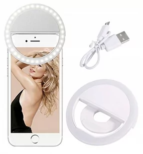 LAMPA SELFIE PIERŚCIENIOWA DO TELEFONU LAMPKA LED - Selfie stick - miniaturka - grafika 1