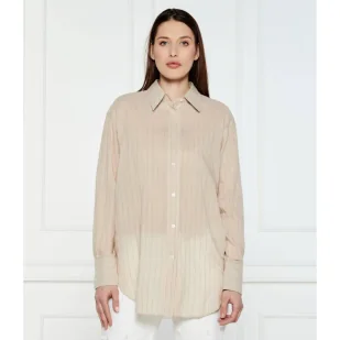 BOSS BLACK Koszula Baredana Regular Fit z dodatkiem lnu - Koszule damskie - miniaturka - grafika 1