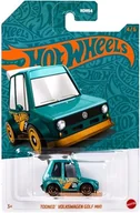 Samochody i pojazdy dla dzieci - Hot Wheels Tooned Volkswagen Golf Mk1 Pearl & Chrome 4/6 Hvx07 - miniaturka - grafika 1