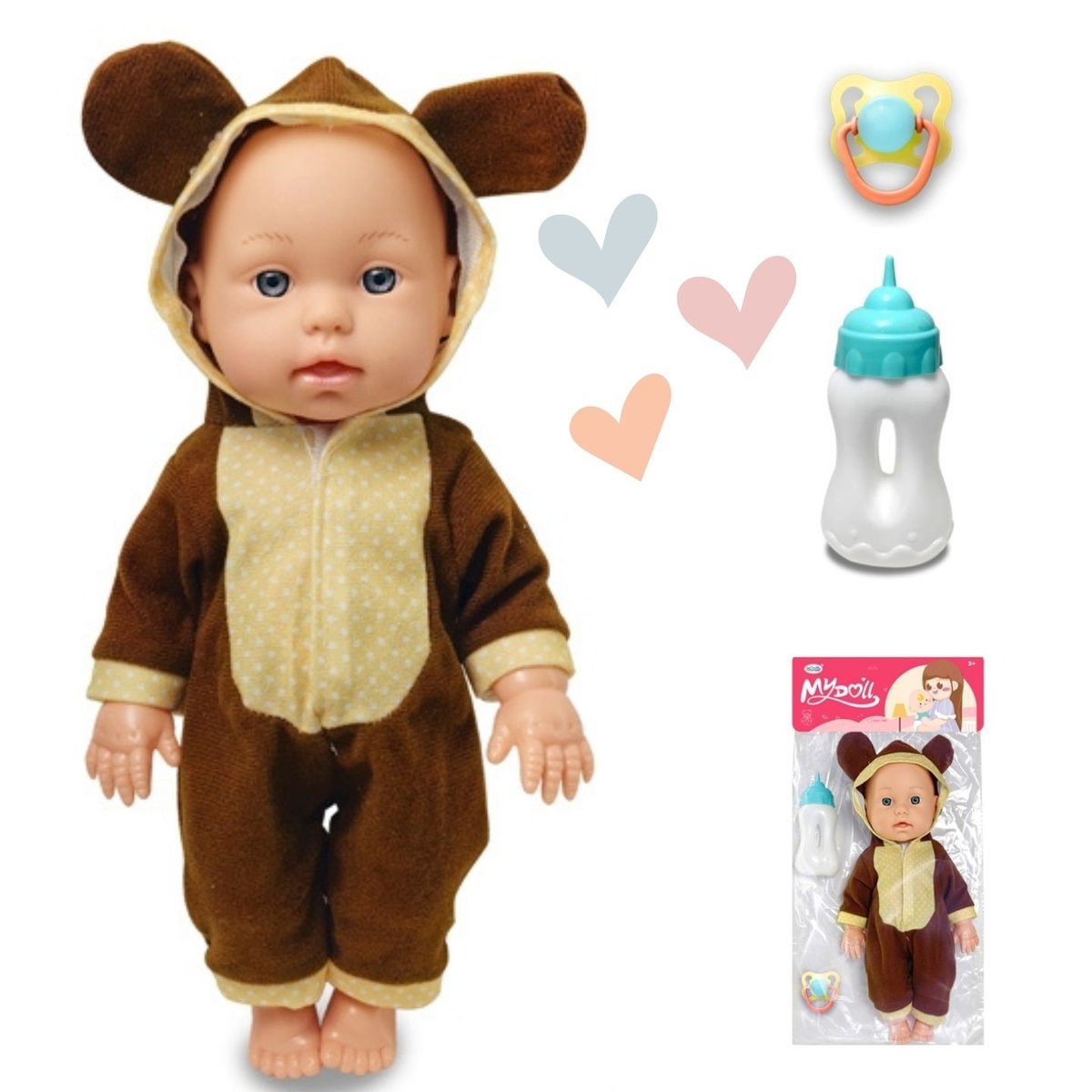 Lalka Bobas Maja Pijąca Sikająca Mówiąca Duża Interaktywna Butelka Smoczek