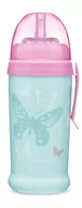 Bidony dla dzieci - Canpol Babies Babies Babies, Butterfly, Bidon niekapek, 350 ml, Turkusowy - miniaturka - grafika 1