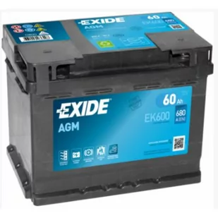 Centra START-STOP AGM EK600 60 Ah 680 A 12V  P+ - Akumulatory samochodowe - miniaturka - grafika 1