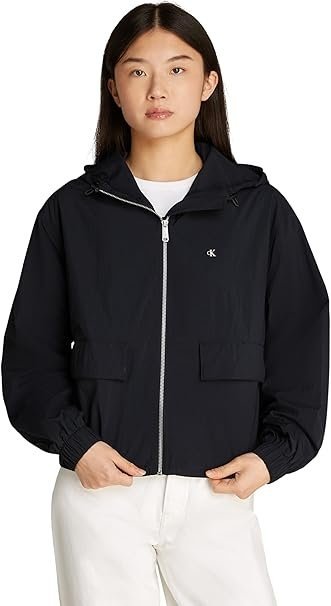 CALVIN KLEIN JEANS KURTKA DAMSKA CZARNA Z KAPTUREM WIATRÓWKA XL 6FA