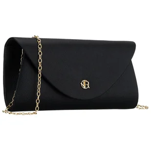 Kopertówka damska wykonana ze skóry ekologicznej w czarnym kolorze - Rovicky - Torebki damskie - miniaturka - grafika 1