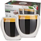Akcesoria do odkurzaczy - Zestaw 2 filiżanek do espresso, podwójne ścianki, szkło borokrzemowe, Camry CR4427 - Empik - miniaturka - grafika 1