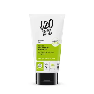 UNDER TWENTY - YOUNG SKIN EXPERT - Mattifying & Cleansing Face Paste - Matująca pasta myjąca do twarzy - 150 ml - Kosmetyki do mycia twarzy - miniaturka - grafika 1
