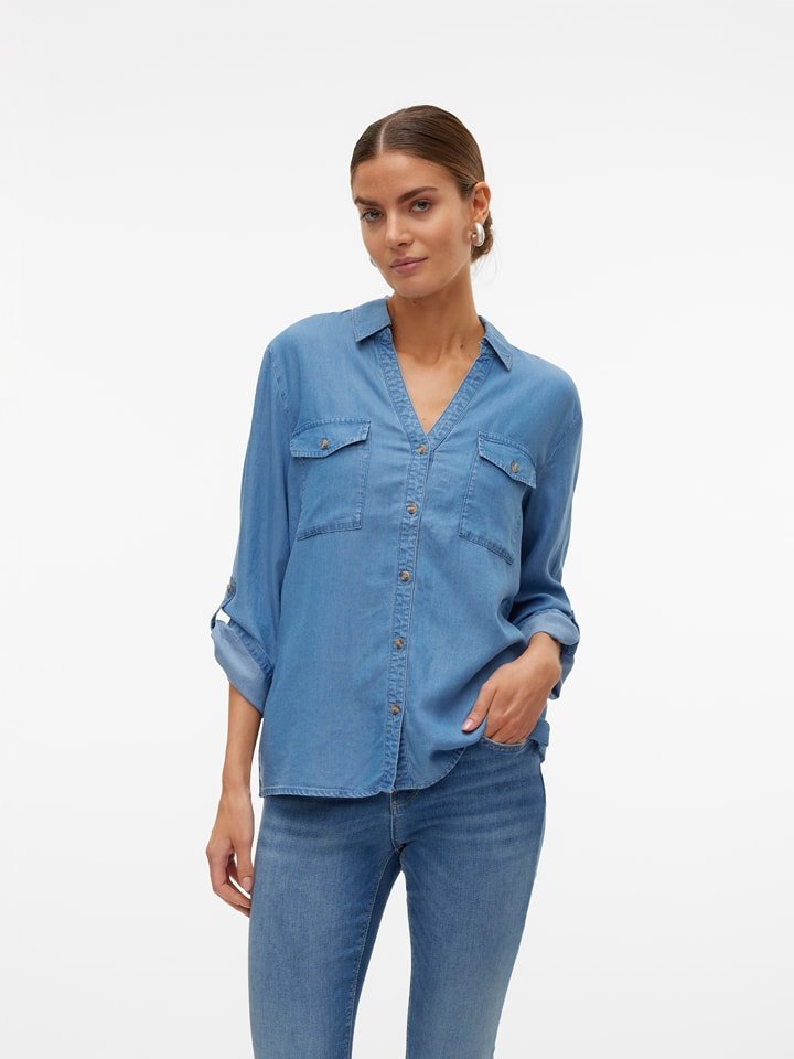 Vero Moda Bluzka w kolorze niebieskim