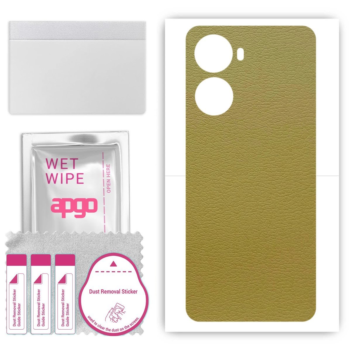 Folia naklejka skórka strukturalna na TYŁ do ZTE Blade V40 Design - Skóra Oliwkowa - apgo SKINS