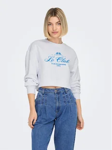 ONLY Bluza 15304167 Biały Regular Fit - Bluzy damskie - miniaturka - grafika 1