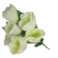 Sztuczne kwiaty - Kwiaty dekoracyjne Bukiet Tulipan biel - biały - miniaturka - grafika 1
