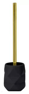Kleine Wolke Golden Crackle Szczotka WC ze stojakiem czarny - Akcesoria do wc - miniaturka - grafika 1