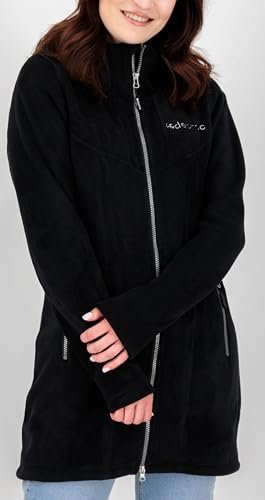 DEPROC-Active Damski damski płaszcz polarowy z kapturem, kurtka przejściowa, wiatrówka polarowa, komfortowa kurtka Wawa Peak, płaszcz polarowy