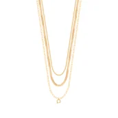 Naszyjniki męskie - Naszyjnik Multichain pozłacany - Lilou - miniaturka - grafika 1