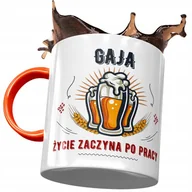 Kubki - Kubek Pomarańczowy Dla Gai Żony Przyjaciółki z Nadrukiem ze Zdjęciem + Opakowanie na prezent (wzór 04) - miniaturka - grafika 1