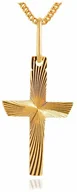 Dewocjonalia - Srebrny Krzyżyk 925 Złocony La Luce z Łańcuszkiem Grawer - miniaturka - grafika 1