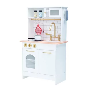 Teamson Kids Childrens Drewniana Kuchnia Do Zabawy Biała Zabawka Kuchenka Dziewczynki Chłopcy Td-12679C - Zabawki AGD - miniaturka - grafika 1