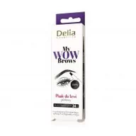 Kredki do oczu - Delia Cosmetics Cosmetics Eyebrow Expert Piórkowy Marker do brwi czarny - miniaturka - grafika 1