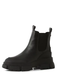 Steve Madden Skórzane kozaki Kobiety skóra czarny jednolity, 39 - Botki damskie - miniaturka - grafika 1