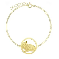 Biżuteria dla dzieci - Bransoletka Złota Lew Miniaturka 925 Łańcuszek Biżuteria Prezent GRAWER - miniaturka - grafika 1
