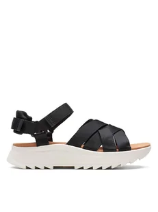 Clarks Skórzane sandały w kolorze czarnym - Sandały damskie - miniaturka - grafika 1
