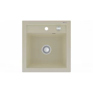 Mexen Vito zlewozmywak granitowy 1-komorowy 520 x 490 mm, beżowy - 6503521000-69 - Zlewozmywaki - miniaturka - grafika 1
