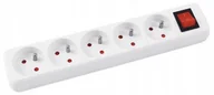 Listwy zasilające - OFFICE PRODUCTS Przedłużacz OFFICE PRODUCT, 5 gniazd, 3m, z uziemieniem i wyłącznikiem, biały 13115341-14 - miniaturka - grafika 1