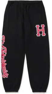 spodnie dresowe męskie HUF CRACKERJACK FLEECE PANT Black - Spodnie sportowe męskie - miniaturka - grafika 1